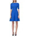 Herve Leger The Donna Pointelle A-line Dress In Blue