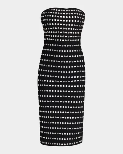 Herve Leger The Eira Grommet Bandage Dress In Black