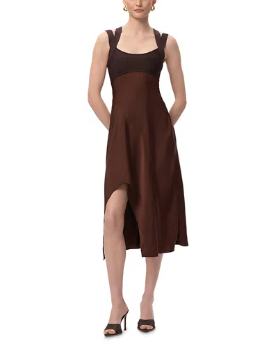 Herve Leger The Elodie Dress In Brown