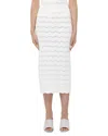 Herve Leger The Eloise Skirt In Alabaster