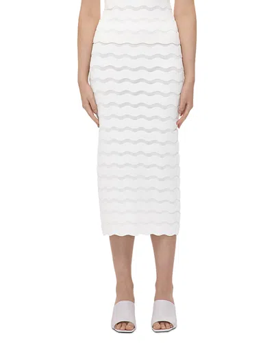 Herve Leger The Eloise Skirt In Alabaster