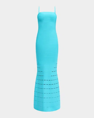 Herve Leger The Elora Gown In Blue