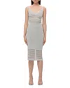 Herve Leger The Elsa Dress In Met Silver