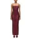 Herve Leger Womens Red Foil Gemma Metallic Stretch-woven Gown In Dark Red Foil