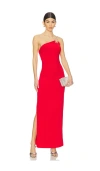 Herve Leger The Genevieve Gown In Red