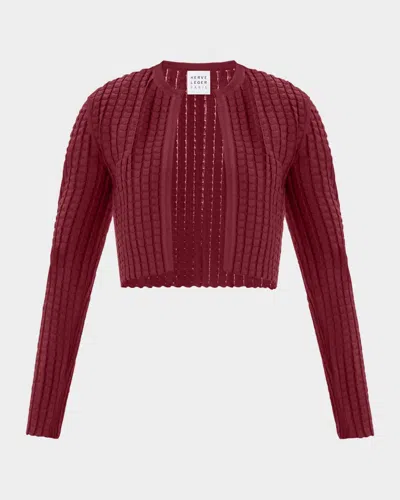 HERVE LEGER THE GEORGINA CROPPED CARDIGAN