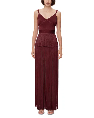 Herve Leger The Holly Gown In Burgundy