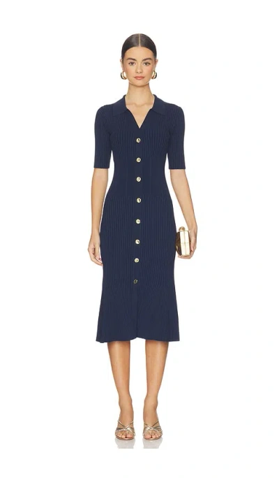 Herve Leger The Indra Midi Dress In Gray