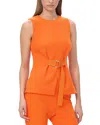 Herve Leger The Jemma Belted Top In Orange