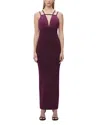 Herve Leger The Jocelyn Strappy Gown In Pinot