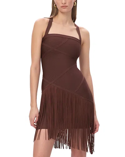 Herve Leger The Josephine Dress In Brown