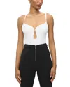 Herve Leger The Jules Bodysuit In Alabaster