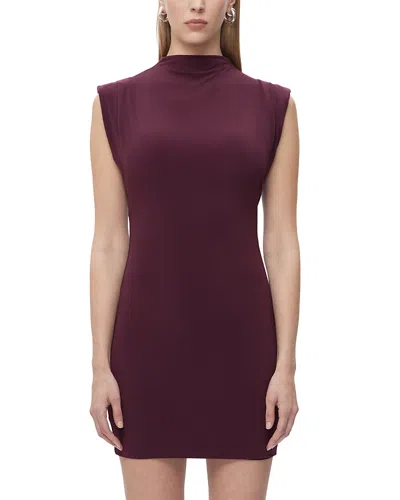 Herve Leger The Kass Mini Dress In Pinot