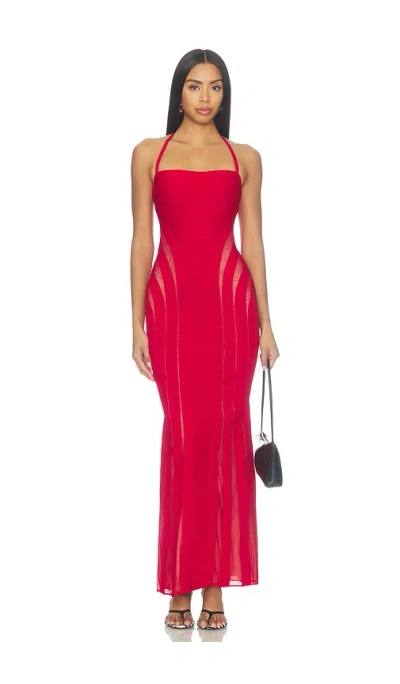 Herve Leger The Katie Gown In Red