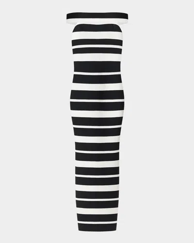 Herve Leger The Kiva Striped Bandage Gown In Multi