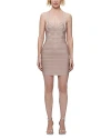 Herve Leger The Lily Bandage Mini Dress In Dune