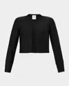 Herve Leger The Lucia Cropped Crewneck Jacket In Black