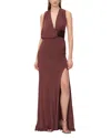 Herve Leger The Lucille Gown In Burgundy