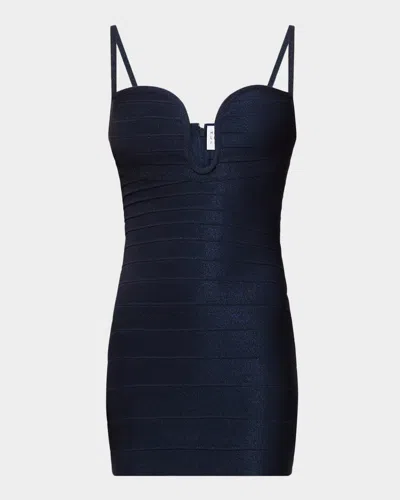 Herve Leger The Lurex Romy Mini Dress In Multi