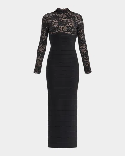 HERVE LEGER THE MAISIE LACE BANDAGE GOWN