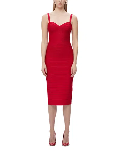 Herve Leger The Maria Bandage Dress In Red | ModeSens