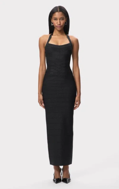 Herve Leger The Maxine Gown In Black