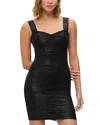 Herve Leger The Metallic Jade Mini Dress In Black Foil