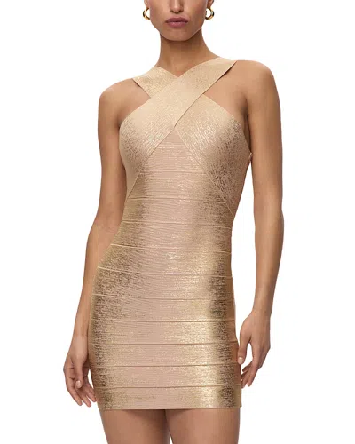 Herve Leger The Metallic Louisa Dress In Multi