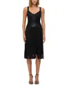 Herve Leger The Metallic Mischa Dress In Black Foil