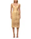 Herve Leger The Metallic Mischa Dress In Gold Foil
