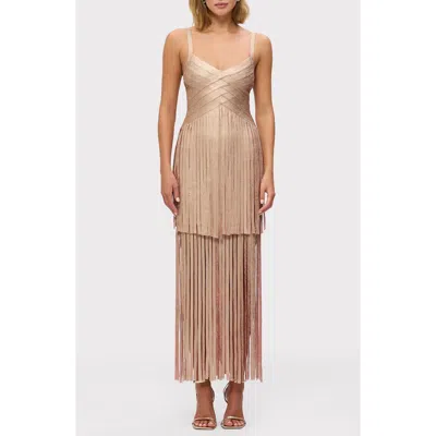 HERVE LEGER HERVE LEGER THE METALLIC VIVIENNE BANDAGE GOWN