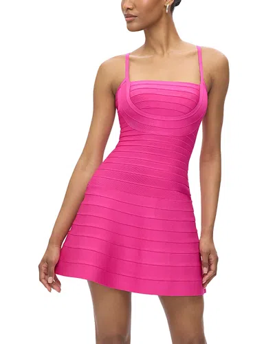 Herve Leger The Milly Dress In Magenta