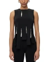 Herve Leger The Naomi Embellished Bandage Top In Black