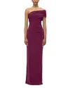Herve Leger The Olivia Crystal Trim Gown In Purple