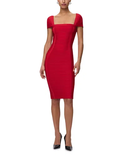 Herve Leger The Premiere Dress In Red