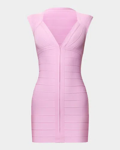 Herve Leger The Red Carpet Mini Dress In Pink