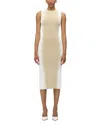 Herve Leger The Ruby Midi Dress In Alab Gold