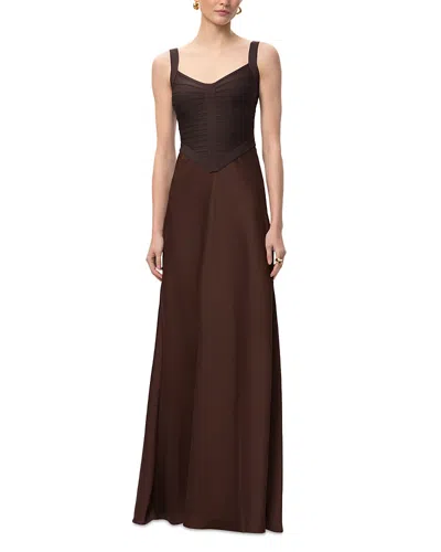 Herve Leger The Samantha Gown In Brown