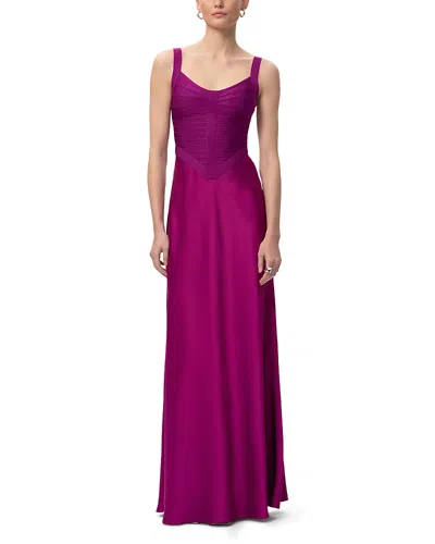 Herve Leger The Samantha Gown In Purple