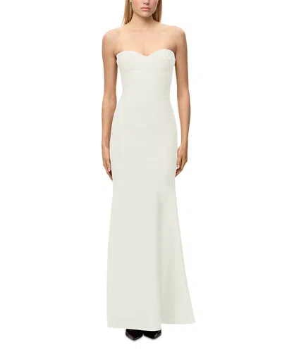 Herve Leger The Sara Strapless Gown In White