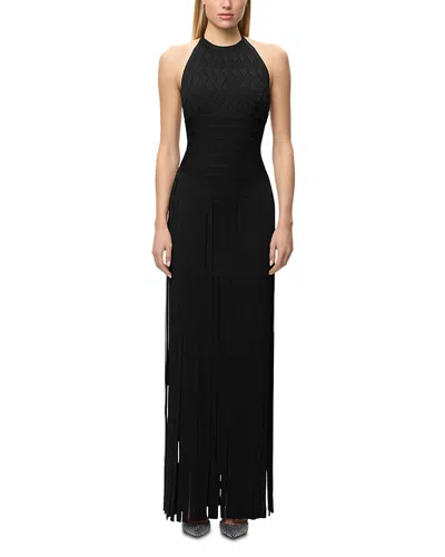 Herve Leger The Spencer Column Gown In Black