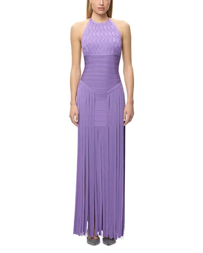 Herve Leger The Spencer Gown In Purple