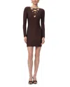 Herve Leger The Tabitha Strappy Bodycon Mini Dress In Brown