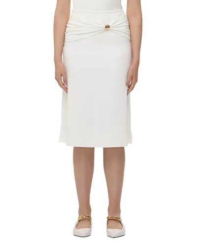 Herve Leger The Valentina Skirt In Alabaster
