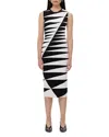 Herve Leger The Valeria Dress In Black Combo