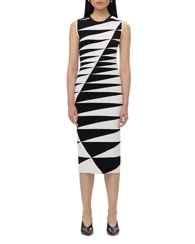 Herve Leger The Valeria Dress In Black Combo