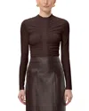 Herve Leger The Veronica Top In Brown