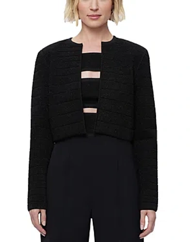 Herve Leger The Victoria Cropped Jacket In Black