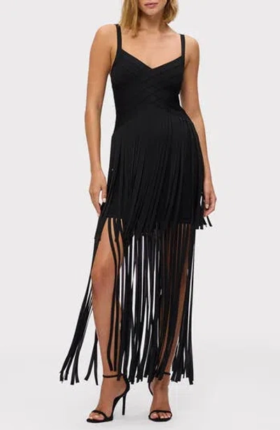 HERVE LEGER HERVE LEGER THE VIVIENNE FRINGE GOWN