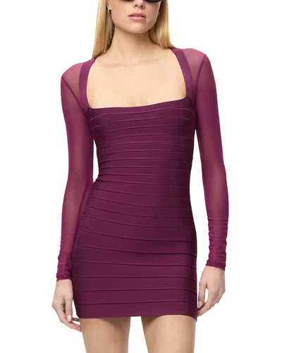 Herve Leger The Yasmin Dress In Purple